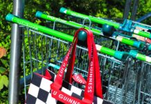 Waitrose x Lulu Guinness bag on trolley