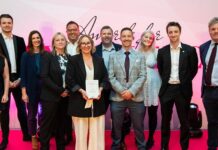 Berry celebrating award