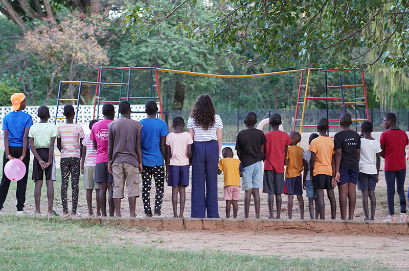 Children from Montgomery Heights Christian Care Centre in Zimbabwe