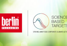Berlin Packaging’s net zero targets earn SBTi validation Berlin Packaging and Science Based Targets initiative logos