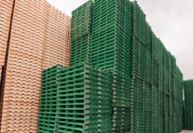Stacked pallets