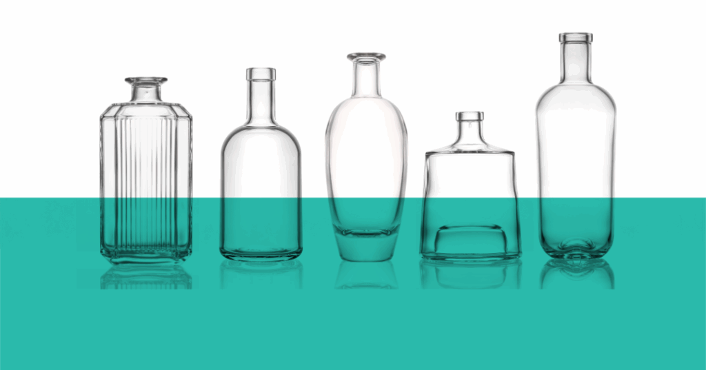 Glass spirits bottle range