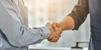 Handshake representing business deal