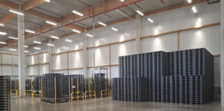 Pallets in Tosca's German factory