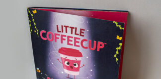Children's book made from recycled coffee cups