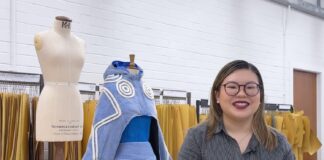 Verna with the dress