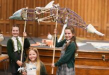 Pupils with the puppets