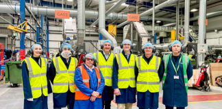 Group photo of MP's visit to Coveris manufacturing site