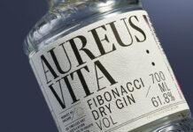 Amberley to highlight how luxury and sustainability can co-exist Label on dry gin bottle