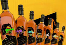 Johnnie Walker whisky bottles