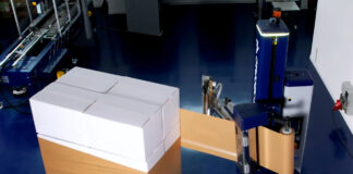 Paper pallet wrapping machine