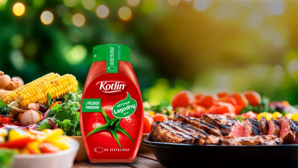 Ketchup with lightweight closure