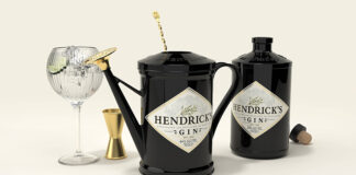 Watering can packaging for gin brand