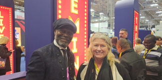 Reggae Reggae Sauce founder Levi Roots and BCMPA's Emma Verkaik