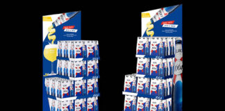 Corrugated cardboard display of beer