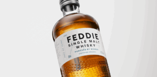 Recycled glass whisky bottle