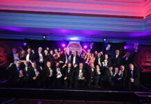 Plastics Industry Awards winners on stage