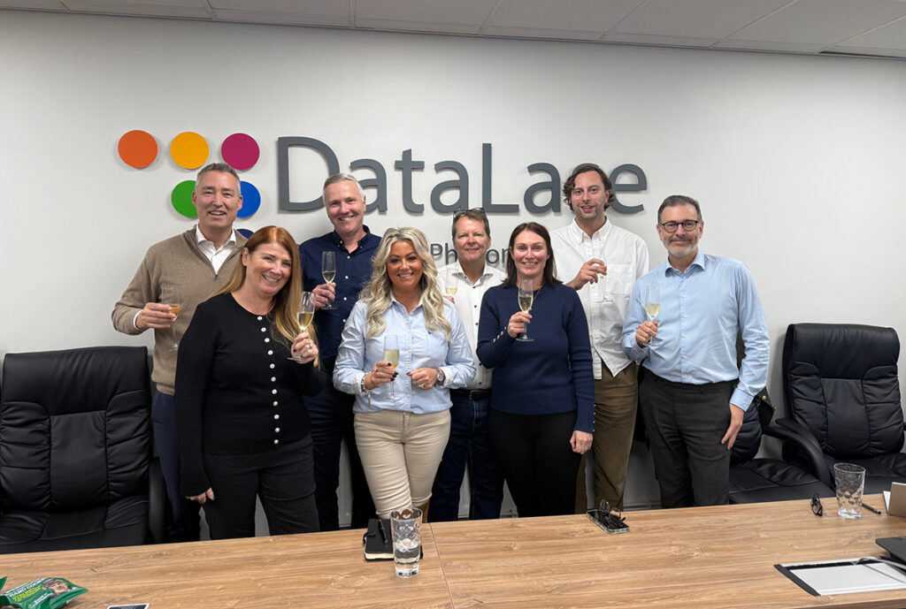 Bergman & Beving and DataLase teams celebrate acquisition