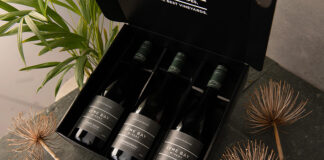 Wine bottles in a box