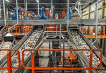Recycling sorting facility