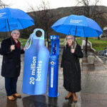 Peter Farrer of Scottish Water and climate action secretary Gillian Martin. Image credit: Paul Devlin / SNS Group
