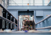 Plastics being recycled