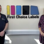 Colin Harbinson (operations director, First Labels) and Zenna Parfaniuk (MD, The Label Makers)