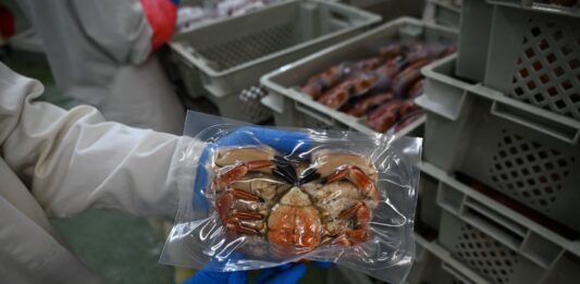 Crabs in thermoformed packaging
