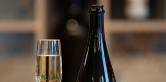 Sparkling wine bottle