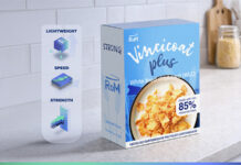 RDM Group unveils latest recycled cartonboard innovation Vincicoat PLUS cartonboard packaging example