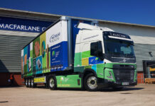 Electric articulated lorry