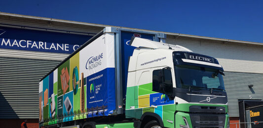 Electric articulated lorry