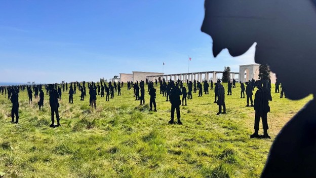 Silhouettes at the British Normandy Memorial