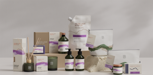 New Highland Soap Company packaging
