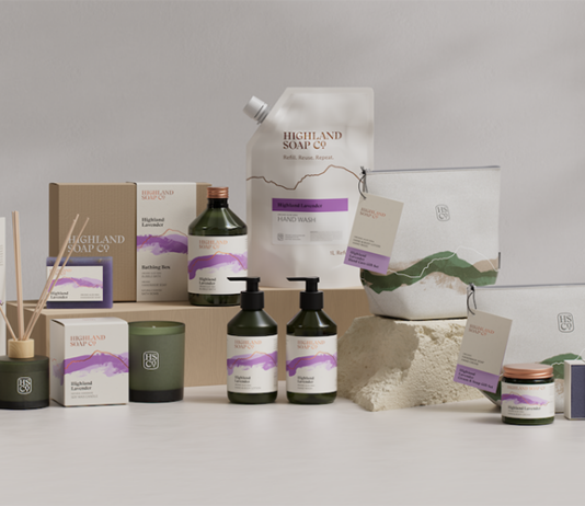 New Highland Soap Company packaging