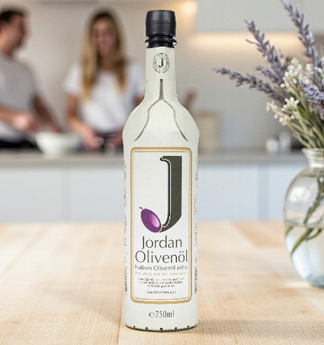 Olive oil in paper Frugal Bottle