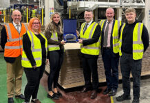 Macfarlane Packaging names annual supplier awards winners Ribble Packaging receiving the Supplier of the Year accolade. Image credit: Macfarlane Packaging