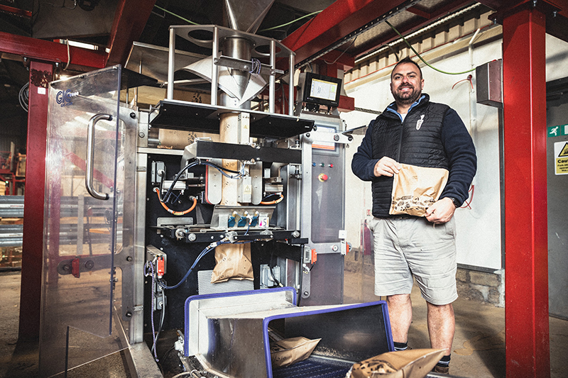 Dave Gillon with GIC packaging machinery