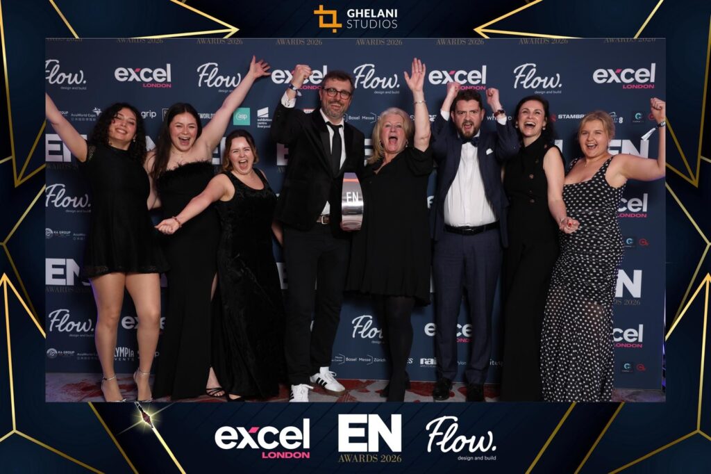 Winners celebrating event partnership award win