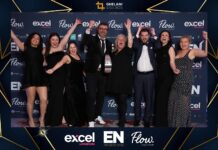 Winners celebrating event partnership award win