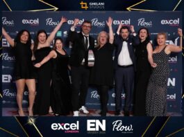 Winners celebrating event partnership award win