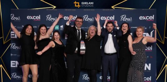 Winners celebrating event partnership award win