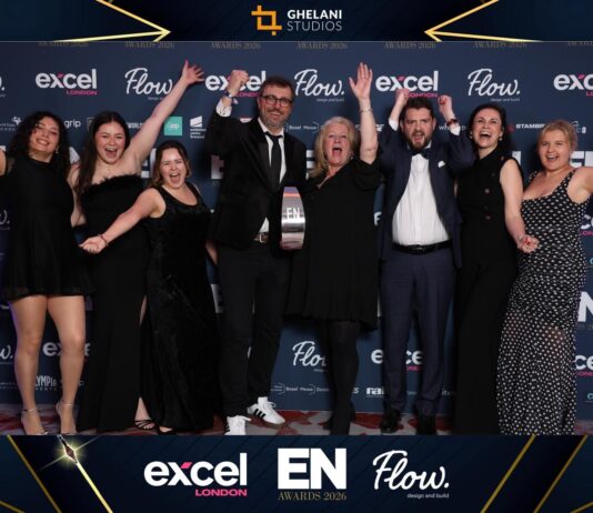 Winners celebrating event partnership award win