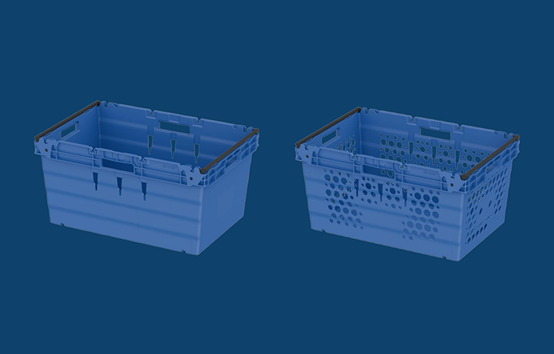 Plastic bale arm crates