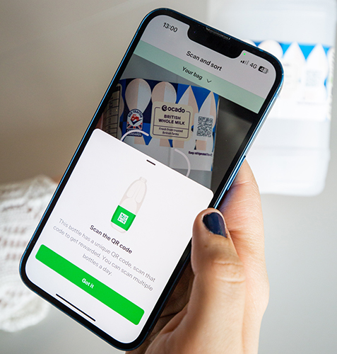 Mobile phone app open highlighting Digital Product Passports