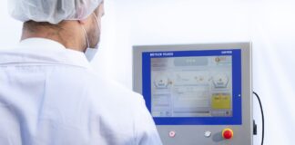 Operator with inspection machine