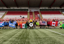 Charity football tournament teams