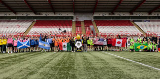 Charity football tournament teams