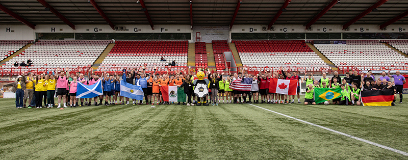 Charity football tournament teams