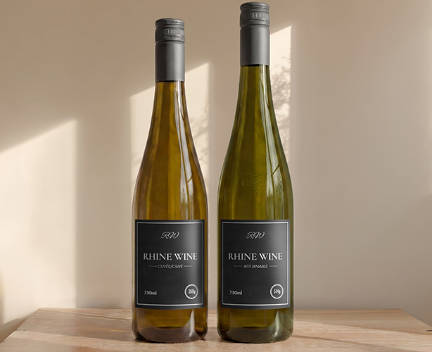 Rhine wine bottles
